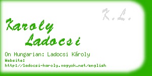 karoly ladocsi business card